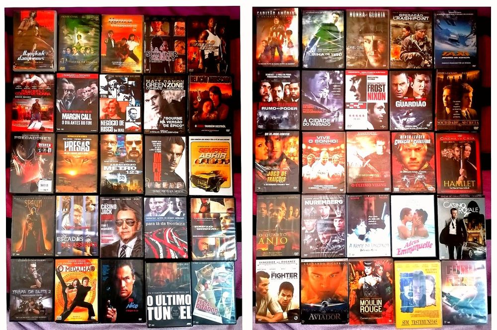 Lote 255 DVD's Originais, terror, ação, drama, aventura (LOTE 43)