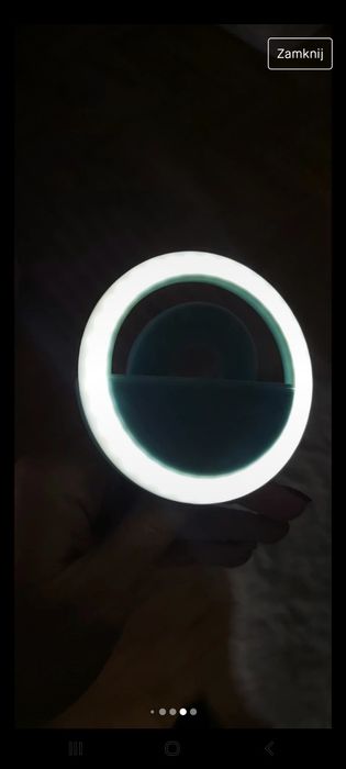Lampa pierscien  led swiatlo do selfie sinsay flash