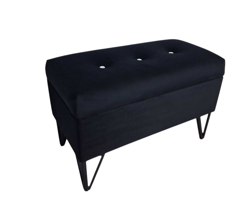 Ławka pufa otwierana 60 x 30 tapicerowana schowek pojemnik siedzisko