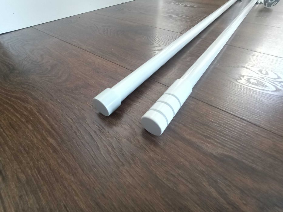 Karnisz biały podwójny okrągły 160 cm