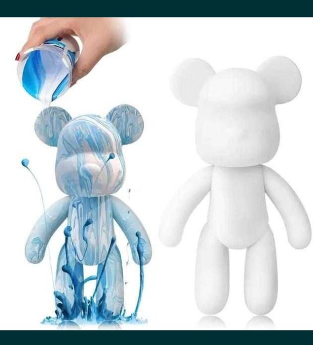 Флюидный мишка DIY Creative Fluid Bear 23см /33 см с красками