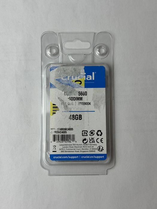 Оперативна пам'ять Crucial DDR5 SO-DIMM 48GB 5600MHz CL46