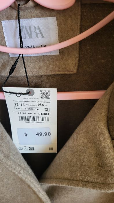 Zara пальто для дівчинки