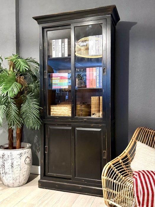 vitrine livreiro louceiro aparador armario movel biblioteca carvalho arboretto rustico
