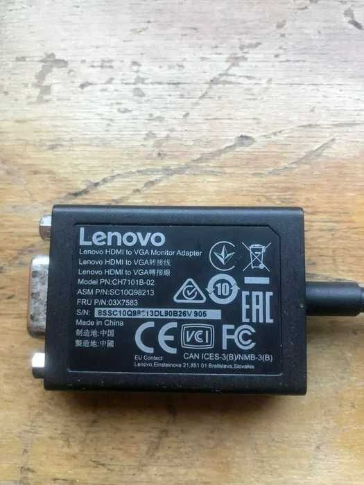 2 Cabo rede ThinkPad Ethernet Gen 2, mais Adaptador Lenovo vga e hdmi
