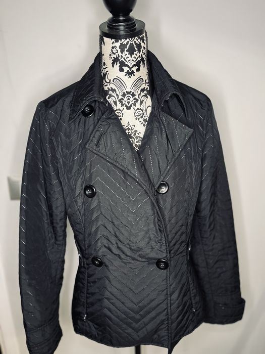 Kurtka Zara damska L czarna pikowana przejściowa ramoneska