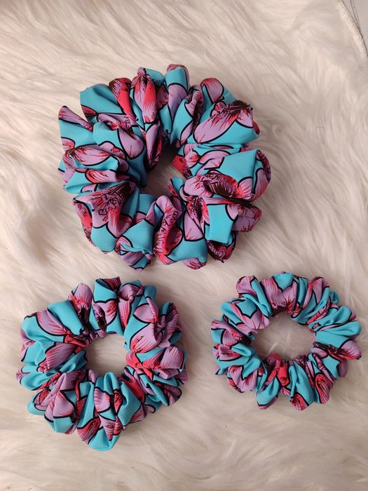 Scrunchie do włosów rozm XL Jedwab silk
