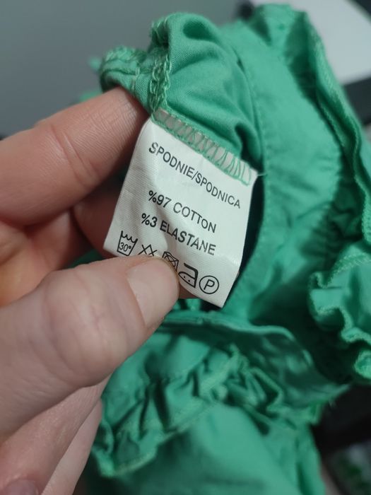 Miętowa koszula ze ściągaczem w talii Gian Donna Betti 36/38
