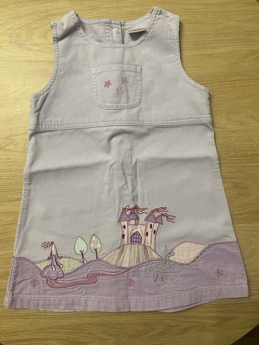 Sukienka sztruksowa lila