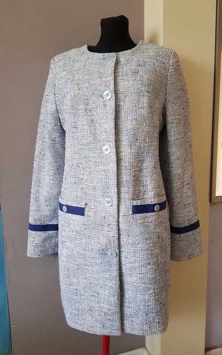 Żakiet długi boucle, nowy bez metki, Bodyflirt, rozm.40