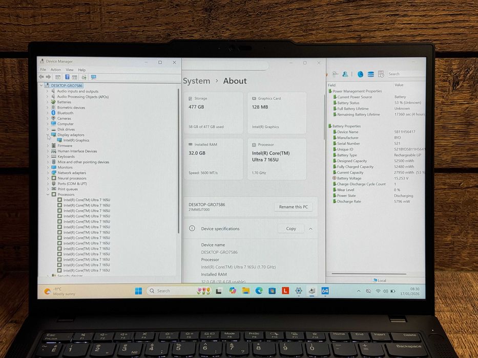 Ноутбук Lenovo T14 Gen5/Ultra7 165U/32/512/Новий!Магазин/Гарантія 31м!