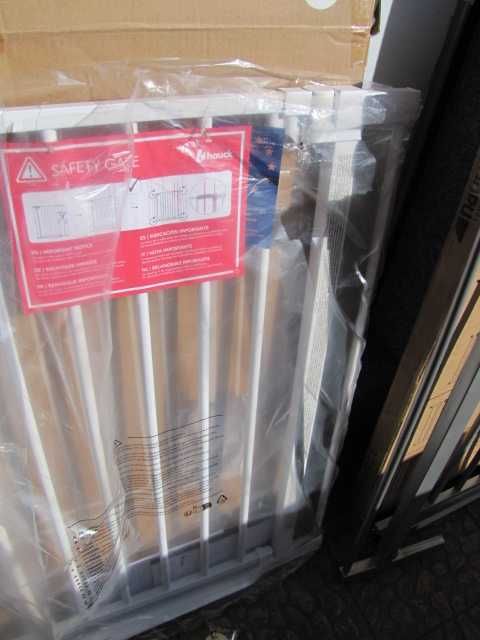 Bramka zabezpieczająca 84-89 cm obniżony próg HAUCK biała