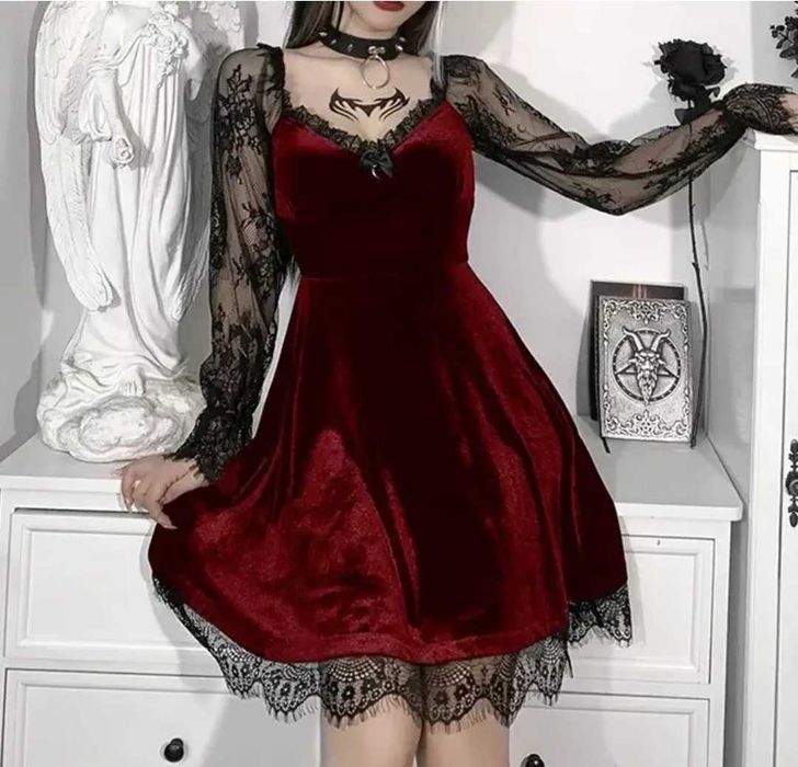 Сукня велюрова,deep red.