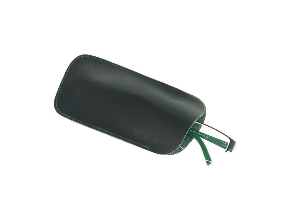 Pokrowiec na okulary etui na okulary futerał wsuwka granat PL