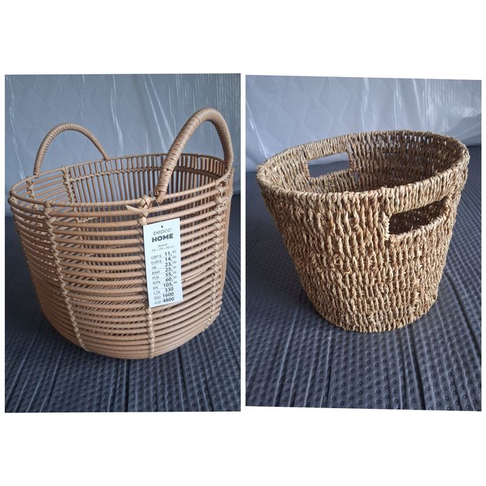 Dwa nowe koszyki osłonka koszyk trawa morska boho