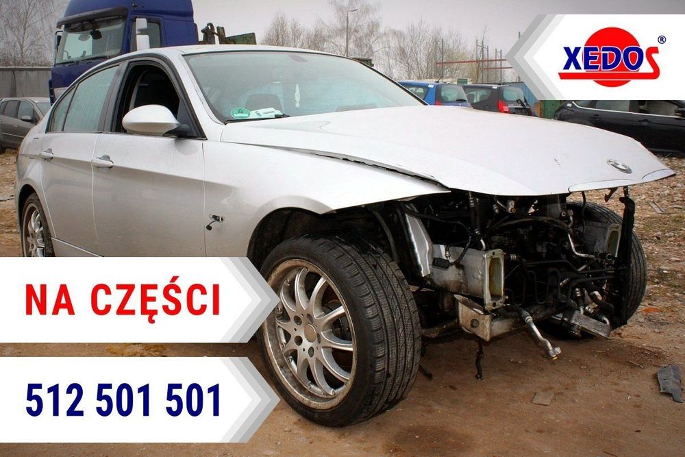BMW 3 E90 2005 2.0i N46B20 Sedan (MASKA, ZDERZAK, LAMPA, BŁOTNIK, DRZWI, SZYBA, FOTEL)