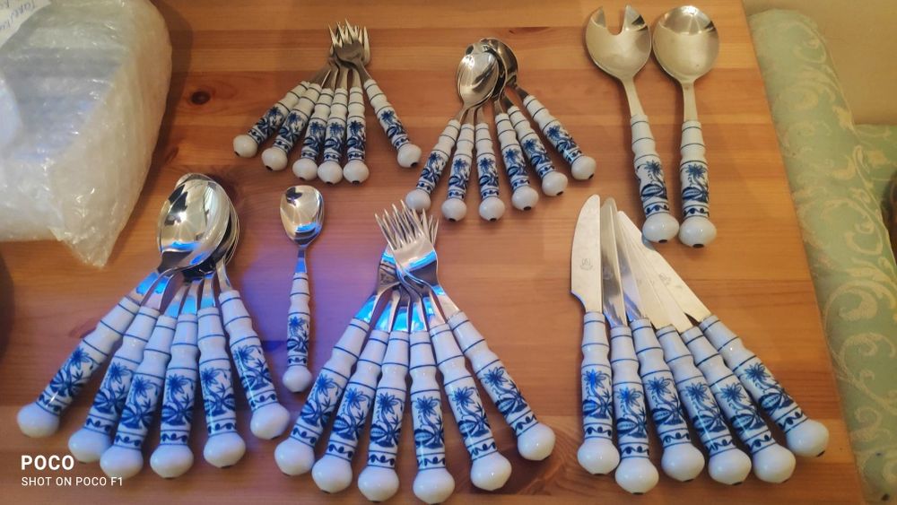 Синий лук, тарелки, спецовницы, блюда, Kahla