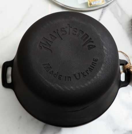 Чавунний котелок казан 2  - 5 л, 6 л з кришкою (скло, алюміній, чугун)