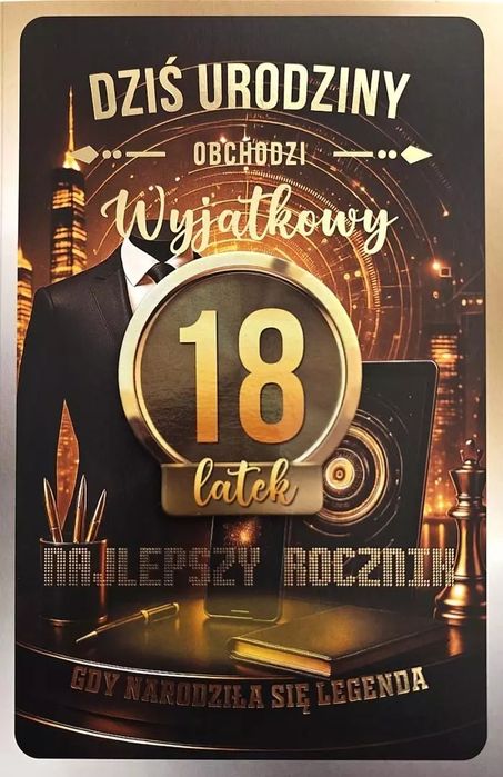 Karnet Z Wymiennymi Rocznikami 18 Męska. Yeku