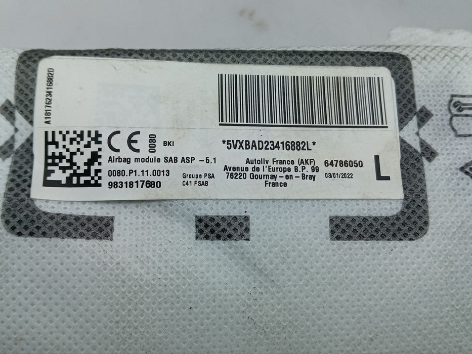 Airbag banco esquerdo CITROËN C4 III