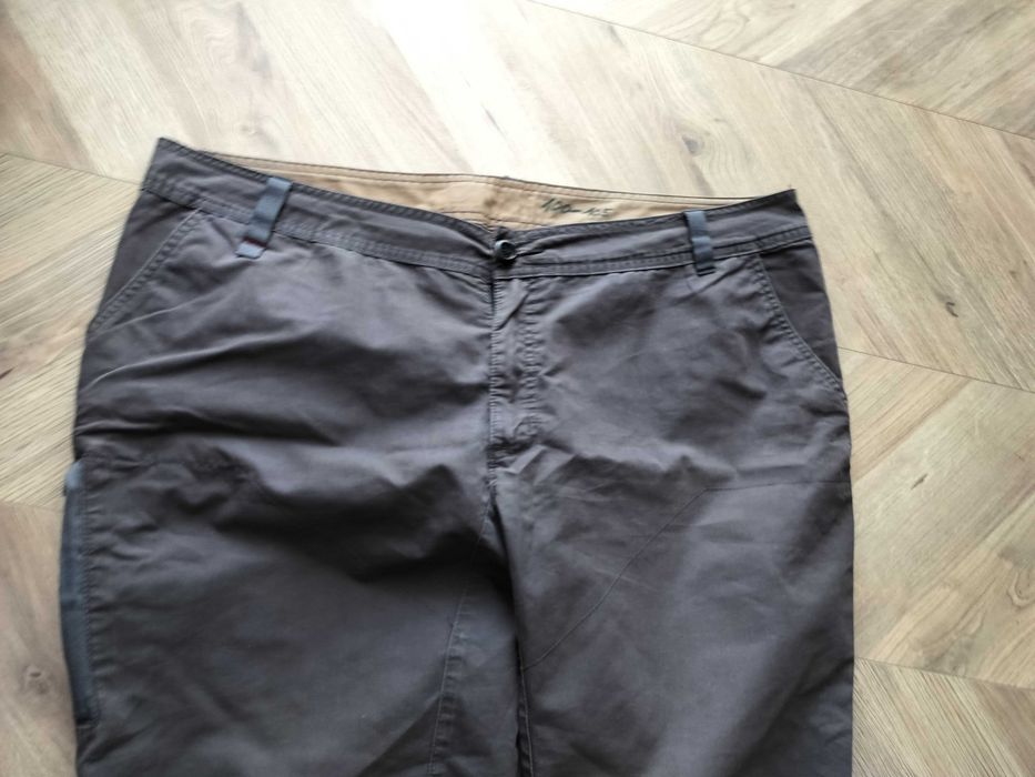 Quechua męskie spodnie 2XL materiałowe bawełna szare wygodne pas104