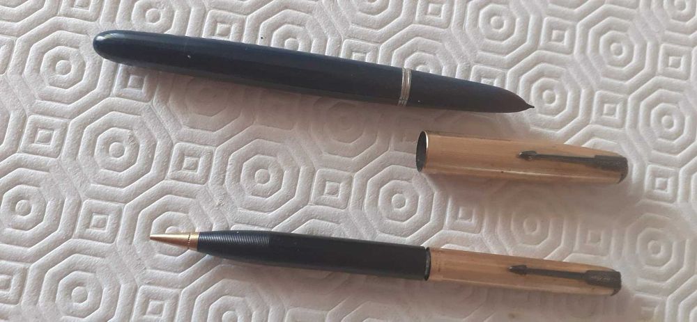 Conjunto de Caneta e Lapiseira  Parker Folheadas ouro 16K anos 50