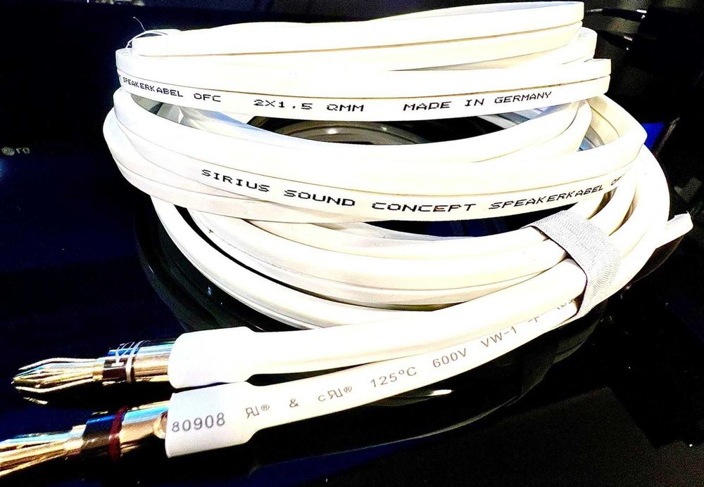 Cabo de colunas SIRIUS Sound Concept Speakercable OFC terminações KABLE