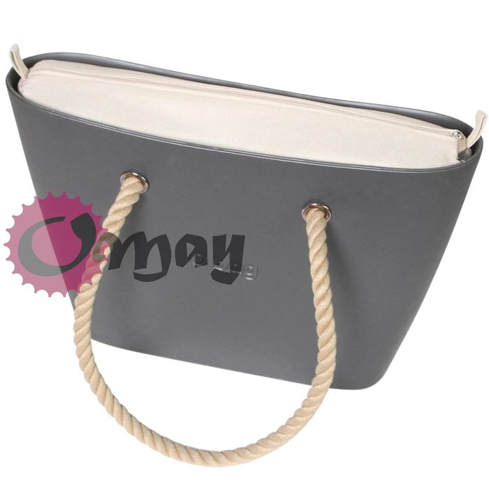 Naturalny Organizer OBAG URBAN len kremowy beżowy 2 kieszenie VIP OMAY