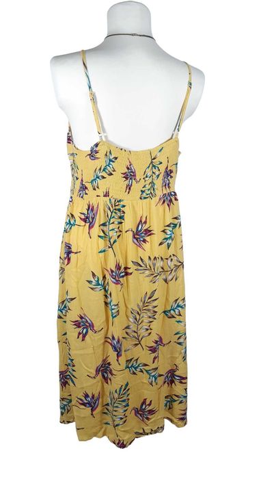 Nowa żółta sukienka w kolorowe liście 48,4XL BonPrix plus size