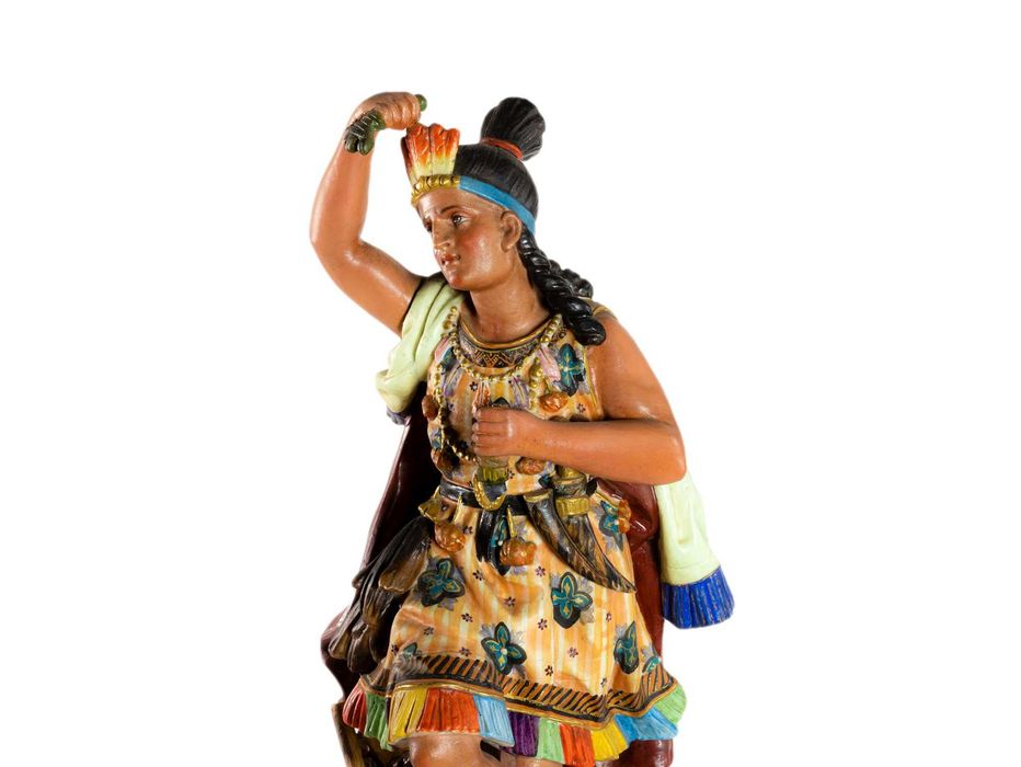 Par estátuas faiança Creil Montereau, Romantismo, Século XIX