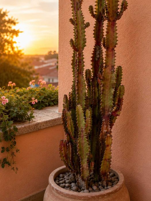 Cacto/Euphorbia Trigona Rubra – exemplar adulto com cerca de 1,2 m