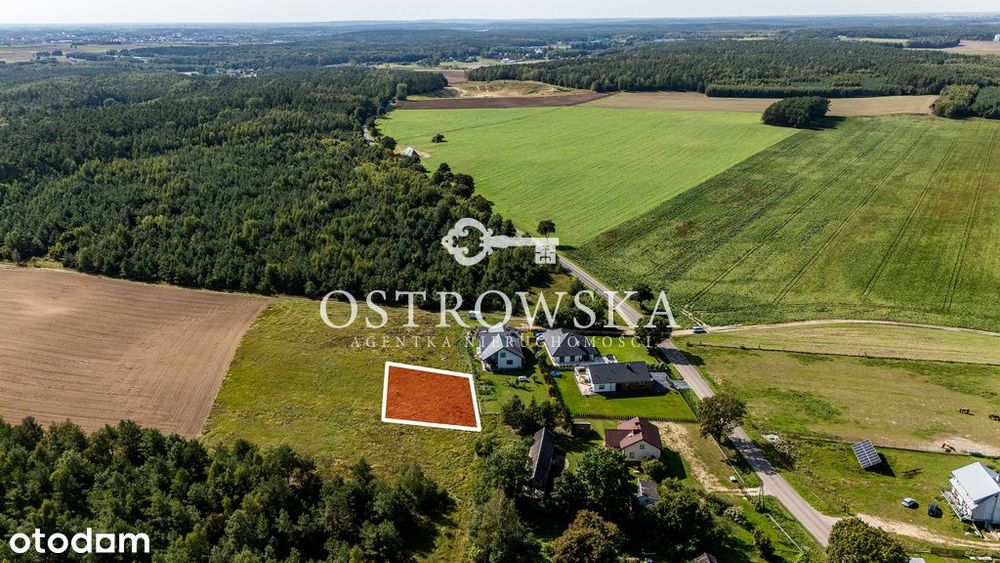 Działka budowlana 1100 m2 z MPZP, Windyki k. Mławy