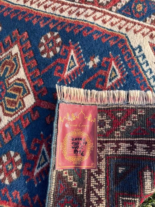 Wełniany Kazak Kaukaz dywan dywanik Kaukazki r.tkany 130x77 gal. 3 tyś