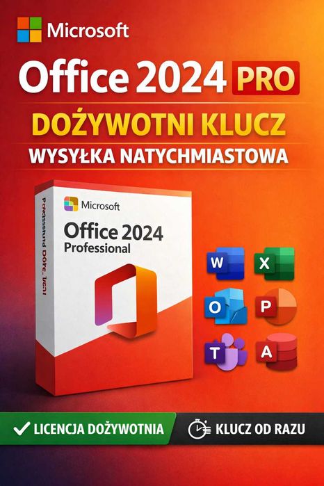 Microsoft Office 2024 Pro Klucz Dożywotni | Aktywacja Online | Instant