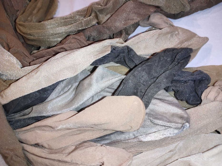 Лайкра с блеском от 30 ден, бежевые, одним лотом