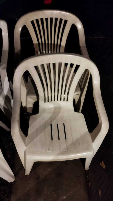 6 sztuk Krzesła Ogrodowe Plastikowe Stan BDB