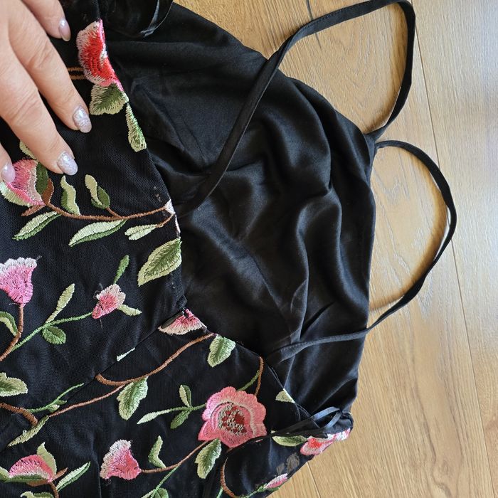Sukienka mini new look l 40 vintage kwiaty