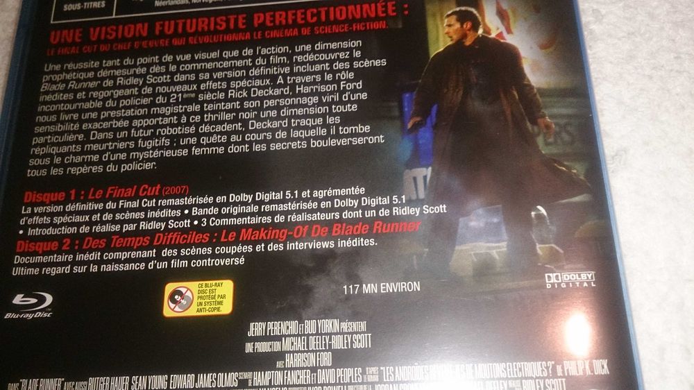 blade runner - perigo iminente (blu ray) edição especial 2 discos