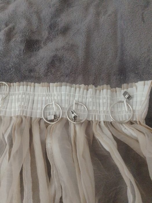 Cortinados cremes organza