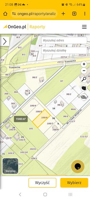 Działka budowlana Trzesieka (rezerwacja)