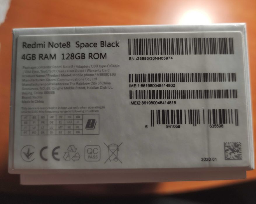 Xiaomi Redmi Note8
128GB/4GB