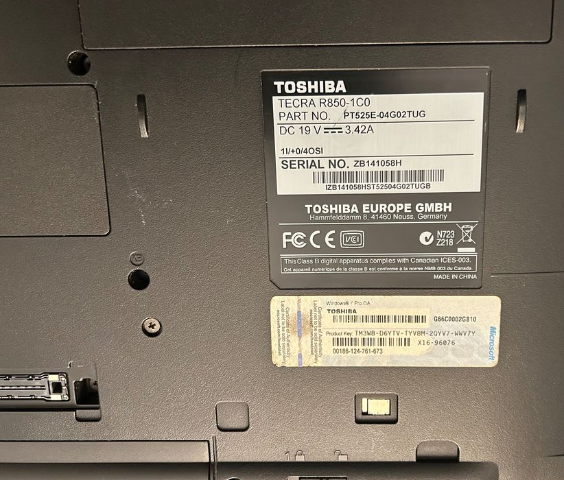 Toshiba tecra R850