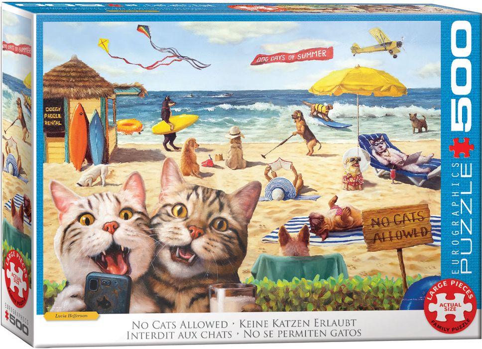 Puzzle 500 No Cats Allowed By Lucia Heffe 6500-5879. Nowy Produkt