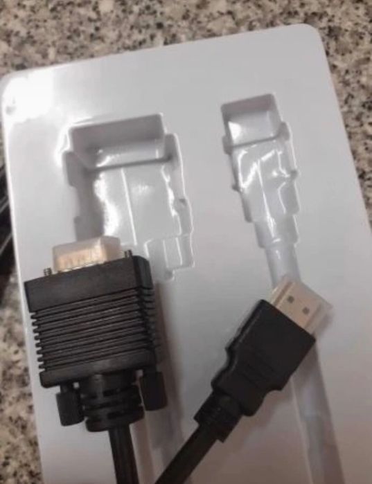 Adaptador De Vga Para Hdmi One Plus Nb1324 Preto Hdtv Male To Vga Male