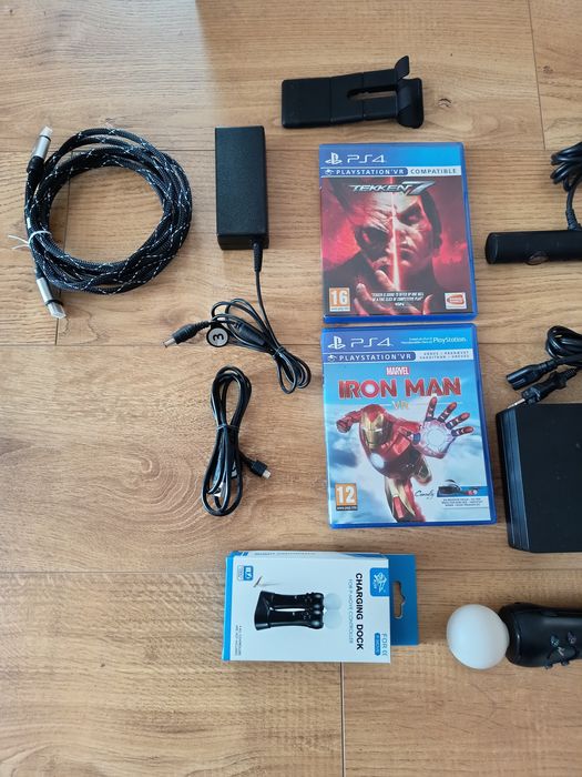 Zestaw PlayStation VR V2 (PSVR) + 2x Move + Gry Iron Man / Tekken 7