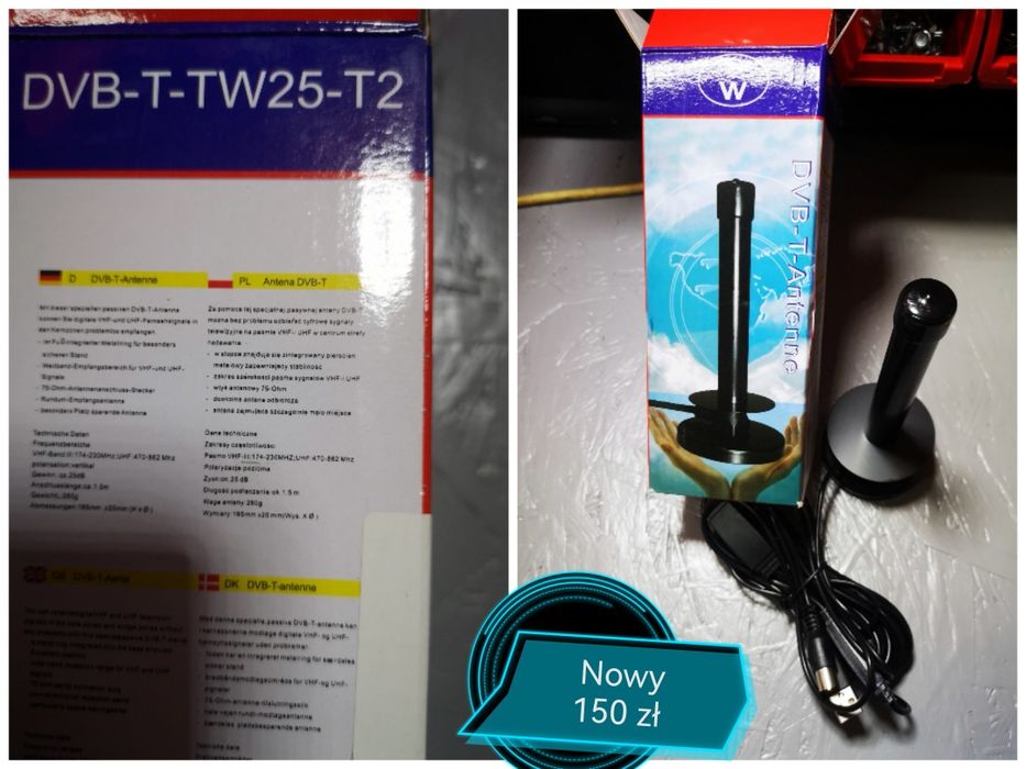 pasywna antena wewnętrzna DVB-T/T2.