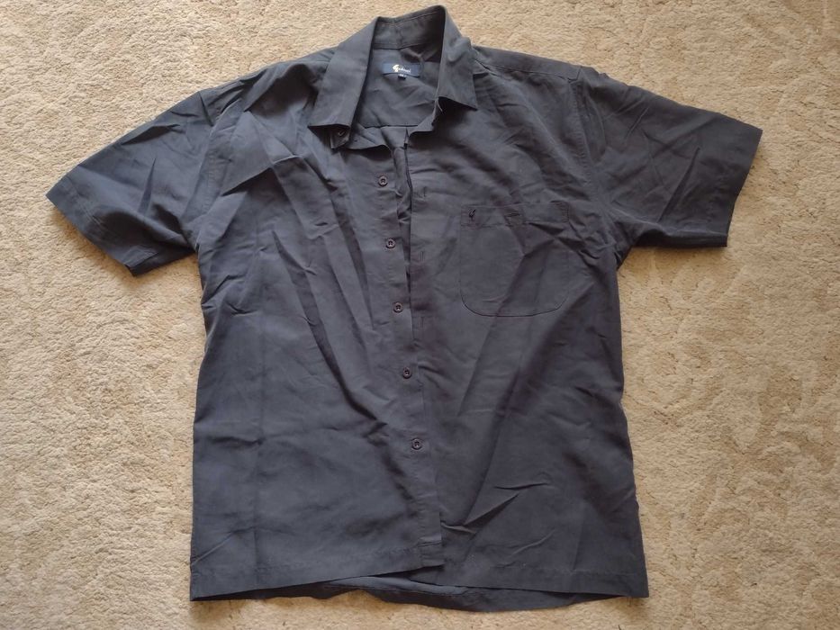 Koszula GABICCI z krótkim rękawem czarna męska r. M - stan dobry