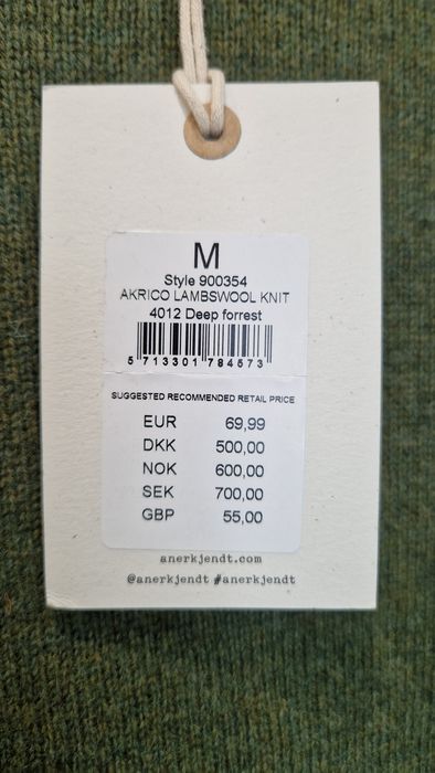 Sweter ANERKJENTD Acrico Lambswool M