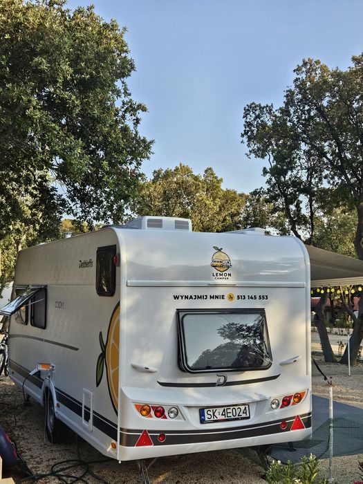 Wynajem. Przyczepa kempingowa. Nowa. Klimatyzacja. Rezerwacje 2026.