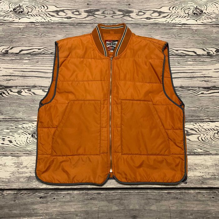 Жилет безрукавка Diesel Jeans & Workwear Vintage Orange Nylon Vest y2k